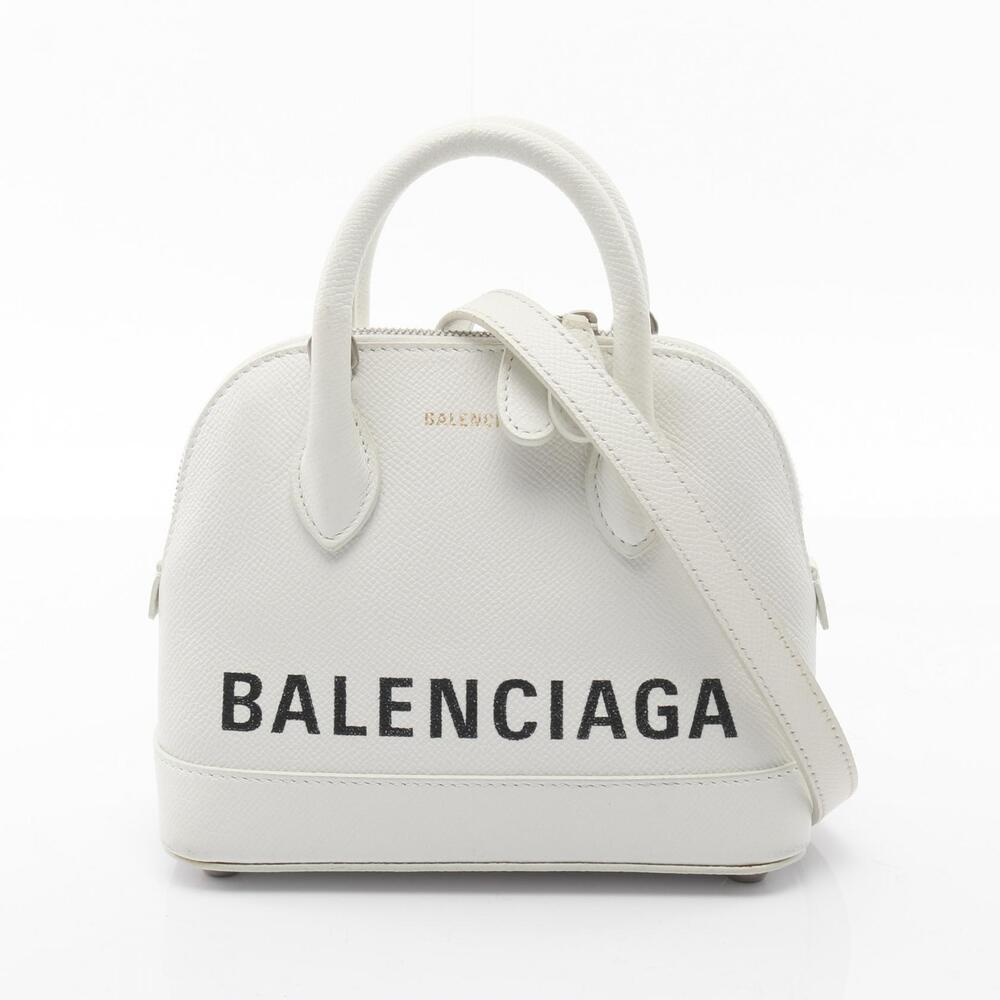 Balenciaga Ville Top Handle XXS Handbag Leather White